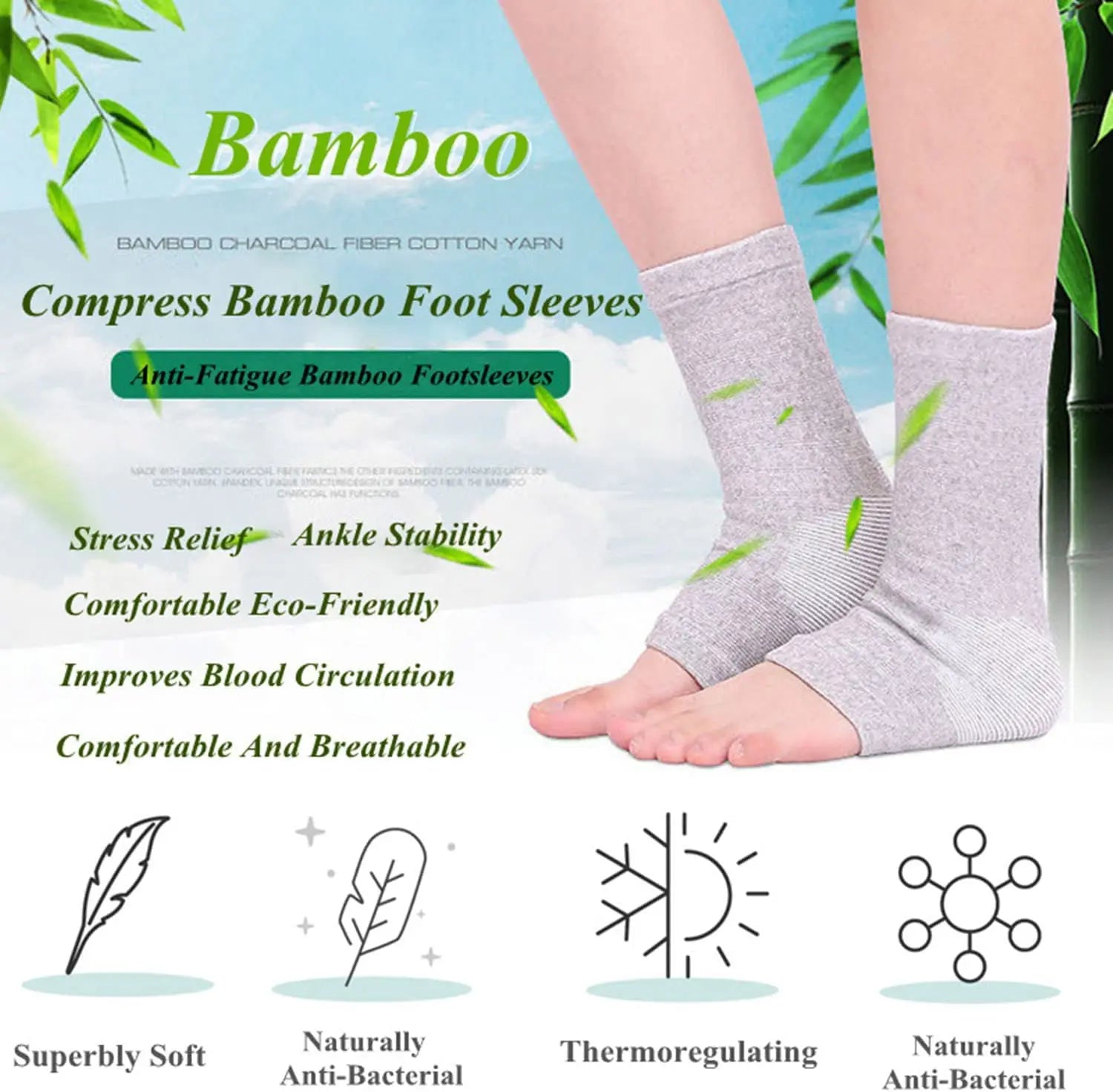 Kompressiotukisukat Bambu